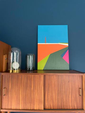 Heusden in vlakken, acrylverf op canvas beschikbaar voor biedingen