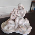 Plastiek Pan en nymph handgevormd., Antiek en Kunst, Kunst | Beelden en Houtsnijwerken, Ophalen of Verzenden