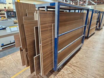 Partij Teak platen restmateriaal 1,5 mm tot 18 mm dikte beschikbaar voor biedingen