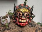 Barong masker houtsnijwerk Indonesie handbeschilderd vintage, Ophalen of Verzenden