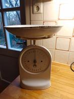 Antieke smeedijzeren Gloria weegschaal, geemailleerd., Ophalen of Verzenden