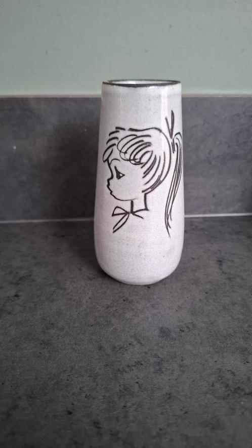Vintage vaasje van Boonstra met meisjeshoofd, Verzamelen, Retro, Huis en Inrichting, Ophalen of Verzenden