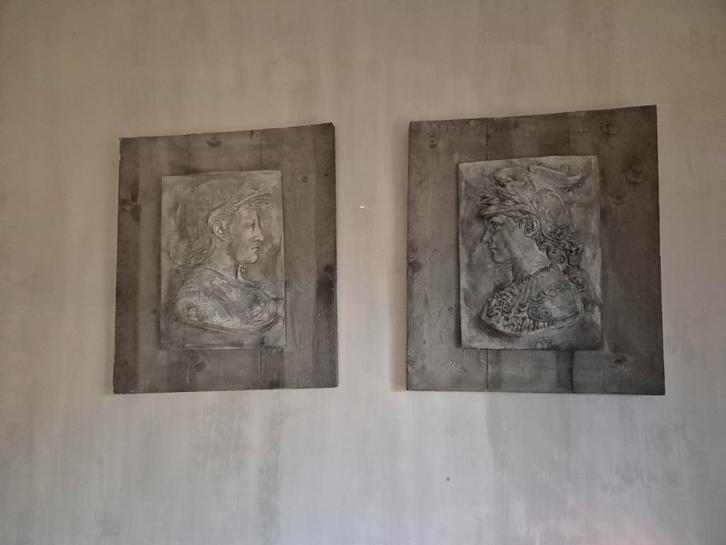 Set van 2 Wanddecoraties sober Stijl - Scipione wandornament, Antiek en Kunst, Antiek | Woonaccessoires, Ophalen