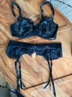 Lingerie setje Bodique BH 80E en Noir jarretels maat M, Kleding | Dames, Ophalen of Verzenden