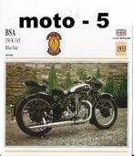 Ma1158 motorkaart bsa 350 r 33/5 blue star ( 1933 ), Ophalen of Verzenden, Zo goed als nieuw, Auto's