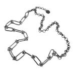 55cm Ketting Dames Gepolijst RVS Paperclip en Ronde Schakels, Sieraden, Tassen en Uiterlijk, Overige materialen, Verstelbaar, Birgitta-Gracht 33, 6465 EL Kerkrade, Nederland