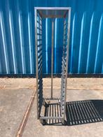 RVS regaalwagen , rvs dienbladen trolley , Bakkers bakplaten, Ophalen of Verzenden, Gebruikt