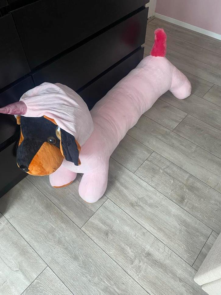 Grote Knuffelbeer - Unicorn Hond, Kinderen en Baby's, Speelgoed | Knuffels en Pluche, Zo goed als nieuw, Beer, Ophalen