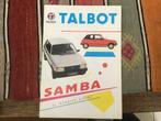 autofolder Talbot  Samba   1982, Ophalen of Verzenden, Overige merken