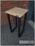 Zuil / Plantenzuil steigerhout met STALEN onderstel NIEUW, Info@hout-art.nl, Nieuw, Ophalen of Verzenden, Hoeves 3 in Schijndel