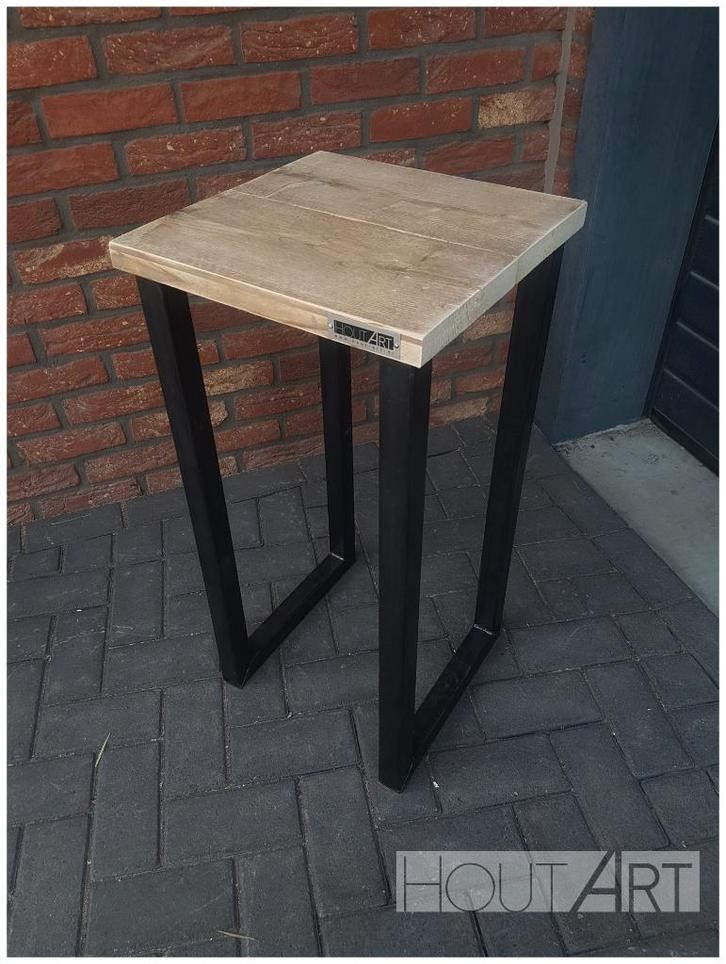 Zuil / Plantenzuil steigerhout met STALEN onderstel NIEUW, Huis en Inrichting, Woonaccessoires | Zuilen en Pilaren, Nieuw, Ophalen of Verzenden