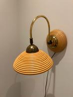 Vintage messing bamboe / pencil reed wandlamp (2 stuks), Huis en Inrichting, Lampen | Wandlampen, Ophalen of Verzenden
