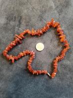 Ketting van stukjes barnsteen, Ophalen of Verzenden, Zo goed als nieuw, Bruin, Steen of Mineraal