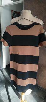 Mooi zwart/bruin gestreept jurkje van Nikkie maat 36, Ophalen, Zwart, Zo goed als nieuw, Maat 36 (S)