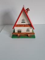 vintage houten spaarpot - huis / villa, Ophalen of Verzenden, Gebruikt, Metaal of Blik, Overige thema's