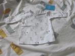Nw wit/grijs/oker prematuur shirtje girafjes/ballonnetjes 44, Kinderen en Baby's, Babykleding | Prematuur, Jongetje of Meisje