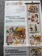 Pako borduurpatroon schelkekoord  “de boerderij“ origineel, Ophalen of Verzenden, Gebruikt, Handborduren, Patroon