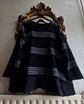 Als nieuw Prisa collection zwart apart viscose katoen tuniek beschikbaar voor biedingen