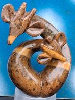 Giraffe moeder met kalf. Marmer/edelsteen.  Geabstraheerd., Ophalen of Verzenden, Zo goed als nieuw, Dier