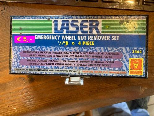 Wiel bout afhaler / Wheel nut remover set LASER, Auto diversen, Wieldoppen, Ophalen