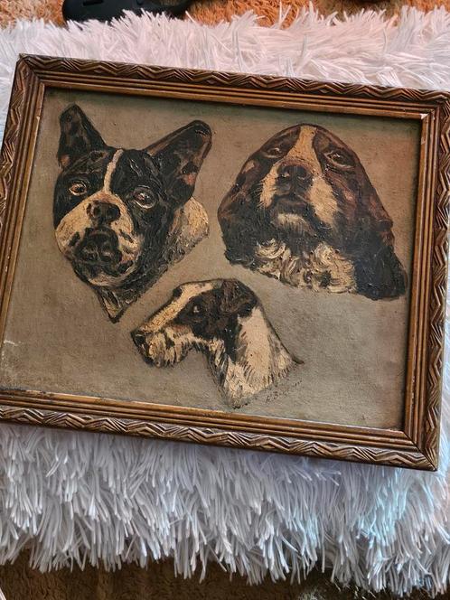 Zoldervondst bijzonder oud schilderij op doek, Antiek en Kunst, Kunst | Schilderijen | Klassiek, Ophalen of Verzenden