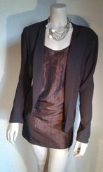 NIEUW! Chique Stijlvol Bruin Kort Blazer Maat 48 Merk Rio, Rio, Bruin, Nieuw, Verzenden