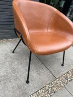 ZUIVER Feston stoel fauteuil loungestoel cognac stalen frame, Ophalen