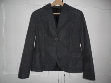 * Z.g.a.n. Donkerblauw gemeleerd jasje / colbert maat 40/42 beschikbaar voor biedingen