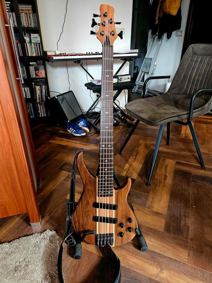 Harley Benton HBZ-2005 5 snarige bas, Muziek en Instrumenten, Snaarinstrumenten | Gitaren | Bas, Gebruikt, Ophalen of Verzenden