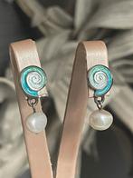 Zilveren vintage oorbellen met echte parel, Ophalen of Verzenden, Zo goed als nieuw, Zilver