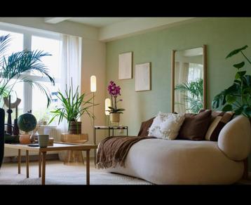 Witte Lounge Sofa, Zacht/stof, 2 jr oud, bieden (nieuw 1100) beschikbaar voor biedingen