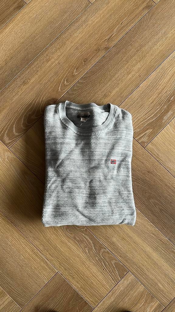 Napapijri grijze heren trui maat S, Ophalen of Verzenden, Zo goed als nieuw, Maat 46 (S) of kleiner, Grijs