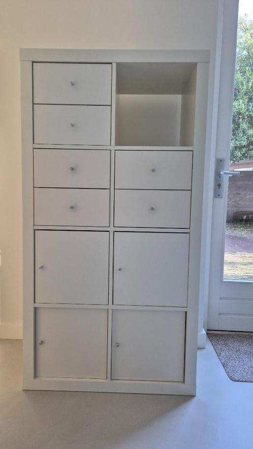 Expedit/Kallax met 8 vakken, 6 laatjes en 4 deurtjes, Huis en Inrichting, Kasten | Ladekasten, Gebruikt, 100 tot 150 cm, 50 tot 100 cm