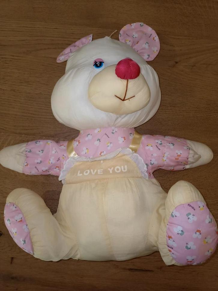 Vintage muis, bart smit, parachute stof, puffalump, Kinderen en Baby's, Speelgoed | Knuffels en Pluche, Zo goed als nieuw, Overige typen