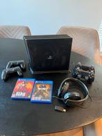 PS4 Pro met 4 controllers, headset en games, Ophalen of Verzenden, 1 TB, Pro, Met 3 controllers of meer