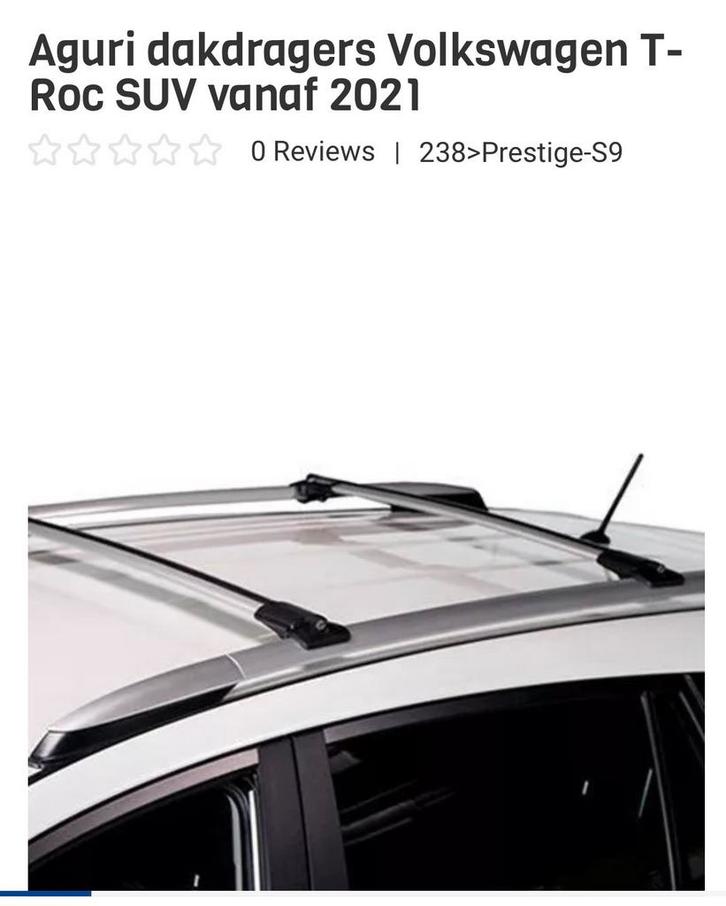 Aguri Dakdragers VW T-Roc SUV vanaf 2021, Auto diversen, Dakdragers, Zo goed als nieuw, Ophalen of Verzenden
