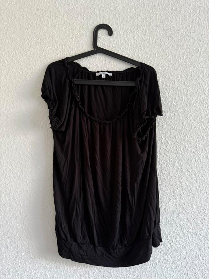 Zwarte tuniek met korte mouwen van Miss Etam, maat L, Kleding | Dames, Blouses en Tunieken, Zo goed als nieuw, Maat 42/44 (L)