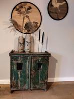 Rustiek groen kastje - 71x30x76 cm, Huis en Inrichting, Kasten | Buffetkasten, Ophalen, 50 tot 100 cm, Minder dan 100 cm, 25 tot 50 cm