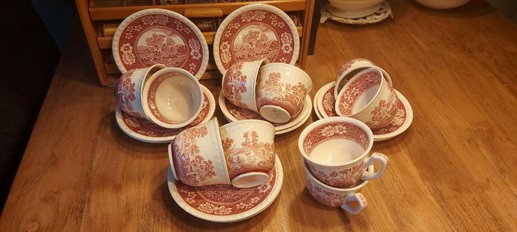 Kop en schotels Rusticana van Boch, Antiek en Kunst, Antiek | Servies los, Ophalen of Verzenden