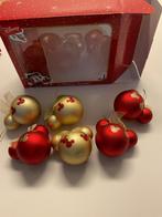 Disney Mickey Mouse kerstballen goud en rood, Diversen, Ophalen, Zo goed als nieuw