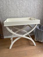 Bijzettafel, Huis en Inrichting, Tafels | Bijzettafels, Minder dan 55 cm, Rond, Zo goed als nieuw, Ophalen