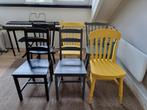 6x Retro Vintage Eetkamerstoelen Mix & Match, Ophalen, Gebruikt, Overige kleuren, Vijf, Zes of meer stoelen