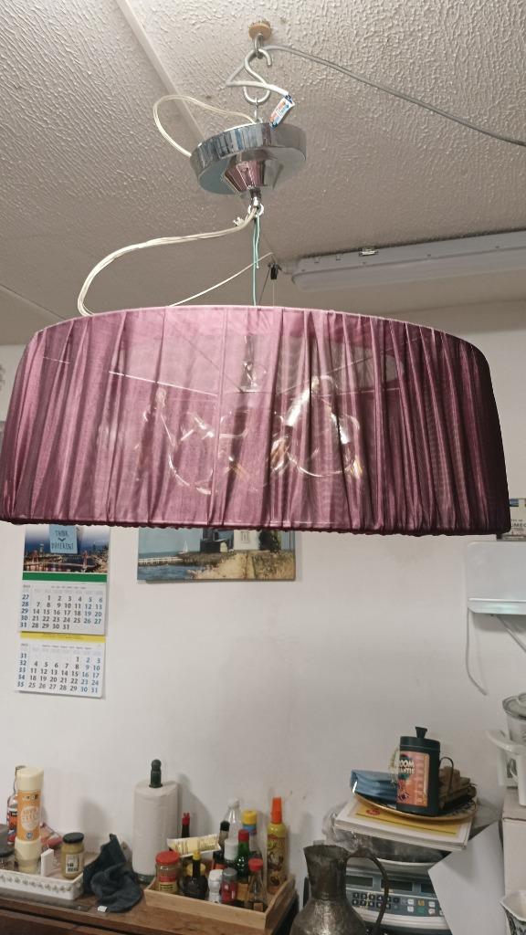 Design hanglamp Ø60cm – ooit €600, nu een koopje, Huis en Inrichting, Lampen | Hanglampen, Zo goed als nieuw, 50 tot 75 cm, Stof