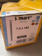 Smart schroeven 7,5 x 182 - 100 stuks, 100 tot 250 mm, Schroeven, Nieuw, Ophalen of Verzenden