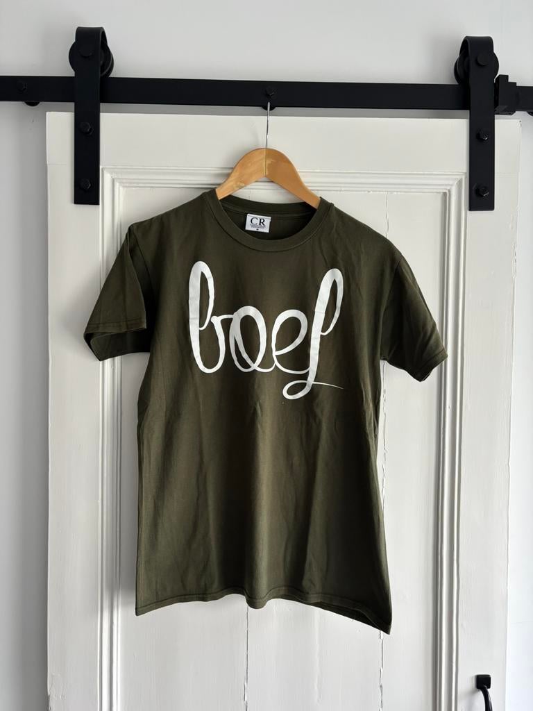 Groen “boef” t-shirt, Maat 38/40 (M), Ophalen of Verzenden, Zo goed als nieuw, Korte mouw