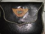 Schoudertas tas damestas, handgemaakt, leer, Ophalen of Verzenden, Zo goed als nieuw, Zwart, Leer