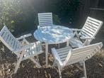 Houten witte tuinset !, Tuin en Terras, Tuinsets en Loungesets, Ophalen, Gebruikt, Tuinset, Eettafel