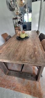 Massief eiken tafel, Ophalen, Eikenhout, Zo goed als nieuw, Vijf personen of meer