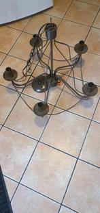 Vintage metalen kroonluchter, Huis en Inrichting, Ophalen, Gebruikt, Metaal, 50 tot 75 cm