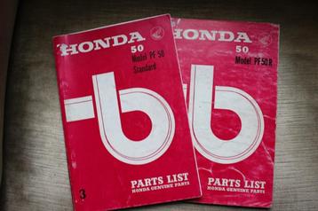 Honda PF50 1969 parts list PF50R 1972 parts list PF 50